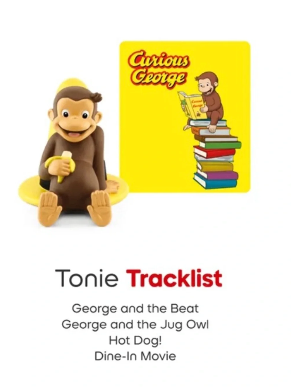 Tonies Curious George Figurine NWT New in Bag Unopened Kids Audio Story Toy